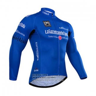 2015 Fietsshirt Giro D'Italie Lange Mouwen Blauw