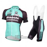 2016 Fietsshirt Bianchi MTB Lichtblauw en Zwart