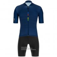 2020 Fietsshirt UCI Diep Blauw Korte Mouwen en Koersbroek