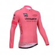 2014 Fietsshirt Giro D'Italie Lange Mouwen Roze