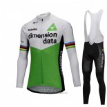 2018 Fietsshirt UCI Mondo Kampioen Dimension Date Lange Mouwen Groen
