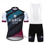 2019 Fietsshirt Bianchi Blauw Zwart Rood Korte Mouwen en Koersbroek