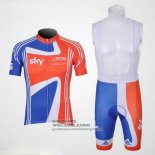 2012 Fietsshirt Sky Kampioen Regno Unito Oranje en Blauw