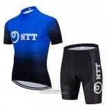 2020 Fietsshirt NTT Pro Cycling Zwart Blauw Korte Mouwen en Koersbroek