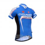 2014 Fietsshirt Fox CyclingBox Blauw en Wit