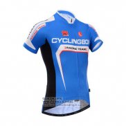 2014 Fietsshirt Fox CyclingBox Blauw en Wit