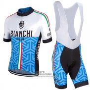 2017 Fietsshirt Bianchi Milano Pontesei Blauw