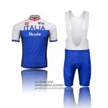 2014 Fietsshirt Italie Wit en Blauw