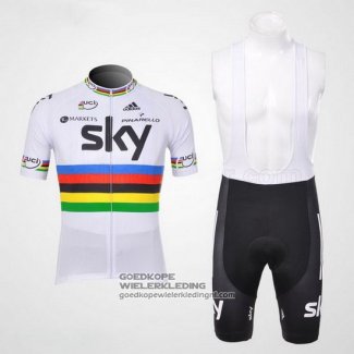 2012 Fietsshirt Sky UCI Mondo Kampioen Rood en Wit