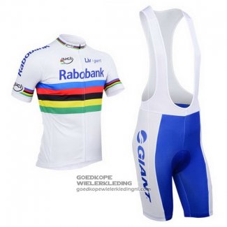 2013 Fietsshirt UCI Mondo Kampioen Lider Rabobank Wit