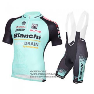 2016 Fietsshirt Bianchi MTB Zwart en Lichtblauw
