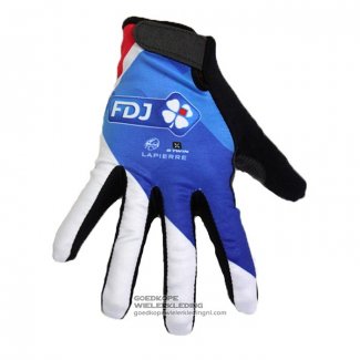 2020 FDJ Handschoenen Met Lange Vingers Wit Blauw Zwart