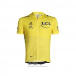 2021 Fietsshirt Tour de France Geel Korte Mouwen en Koersbroek