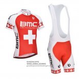 2014 Fietsshirt BMC Kampioen Zwitserland Oranje en Wit