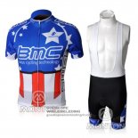 2010 Fietsshirt BMC Kampioen Stati Uniti Blauw