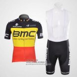 2012 Fietsshirt BMC Kampioen Belgie Geel en Rood