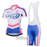 Fietsshirt Vrouw To The Fore Wit en Fuchsia