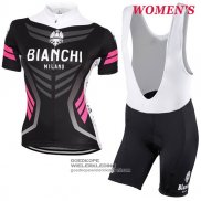 2017 Fietsshirt Vrouw Bianchi Zwart
