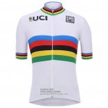 2020 Fietsshirt UCI Wit Multicolore Korte Mouwen en Koersbroek(1)
