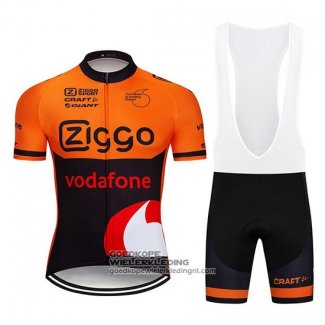 2019 Fietsshirt Ziggo Oranje Zwart Korte Mouwen en Koersbroek