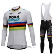 2018 Fietsshirt UCI Mondo Kampioen Bora Lange Mouwen Wit