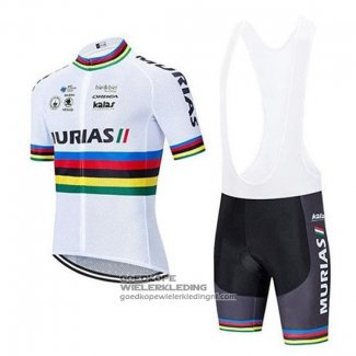 2020 Fietsshirt UCI Wereldkampioen Euskadi Murias Wit Korte Mouwen En Koersbroek